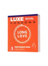 Презервативы с продлевающим эффектом LUXE Royal Long Love - 3 шт. - Luxe - купить с доставкой в Набережных Челнах
