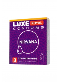 Презервативы с увеличенным количеством смазки LUXE Royal Nirvana - 3 шт. - Luxe - купить с доставкой в Набережных Челнах