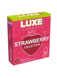 Презервативы с ароматом клубники LUXE Royal Strawberry Collection - 3 шт. - Luxe - купить с доставкой в Набережных Челнах