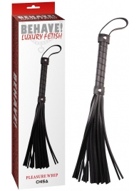 Черная многохвостая плеть Pleasure Whip - 46 см. - Chisa - купить с доставкой в Набережных Челнах