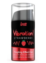 Жидкий интимный гель с эффектом вибрации Vibration! Strawberry - 15 мл. - INTT - купить с доставкой в Набережных Челнах