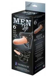 Телесный пустотелый харнесс MEN Style - 17,5 см. - LOVETOY (А-Полимер) - купить с доставкой в Набережных Челнах