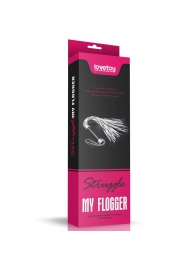 Серебристая плетка Struggle My Flogger с черной ручкой - 45 см. - Lovetoy - купить с доставкой в Набережных Челнах