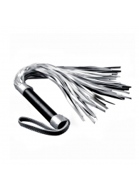 Серебристая плетка Struggle My Flogger с черной ручкой - 45 см. - Lovetoy - купить с доставкой в Набережных Челнах