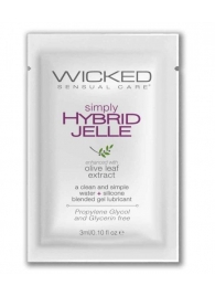 Гель-лубрикант на водно-силиконовой основе Simply Hybrid Jelle - 3 мл. - Wicked - купить с доставкой в Набережных Челнах