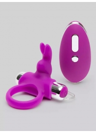 Лиловое виброкольцо с пультом ДУ Remote Control Cock Ring - Happy Rabbit - в Набережных Челнах купить с доставкой