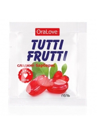 Гель-смазка Tutti-frutti со вкусом барбариса - 4 гр. - Биоритм - купить с доставкой в Набережных Челнах
