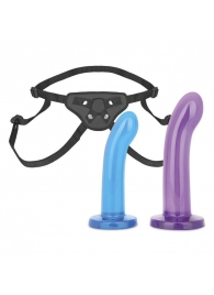 Страпон унисекс Beginners Strap-On с 2 насадками - 15 и 13 см. - Lux Fetish - купить с доставкой в Набережных Челнах