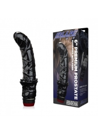 Черный вибромассажер простаты 6  Premium Prostate Massager - BlueLine - в Набережных Челнах купить с доставкой