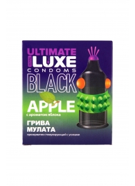 Черный стимулирующий презерватив  Грива мулата  с ароматом яблока - 1 шт. - Luxe - купить с доставкой в Набережных Челнах