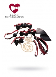 Черно-красный бондажный набор Bow-tie - ToyFa - купить с доставкой в Набережных Челнах