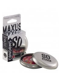 Экстремально тонкие презервативы в железном кейсе MAXUS Extreme Thin - 3 шт. - Maxus - купить с доставкой в Набережных Челнах