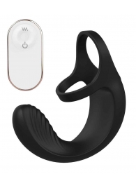 Черный анальный стимулятор с эрекционными кольцами Remote Couple Teaser - Dream Toys - в Набережных Челнах купить с доставкой