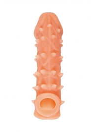 Телесная закрытая насадка с пупырышками Cock Sleeve Size L - 17,6 см. - KOKOS - в Набережных Челнах купить с доставкой