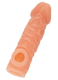 Телесная закрытая насадка с шершавой головкой Cock Sleeve Size M - 15,6 см. - KOKOS - в Набережных Челнах купить с доставкой