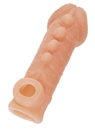 Телесная закрытая насадка с шишечками Cock Sleeve Size L - 17,6 см. - KOKOS - в Набережных Челнах купить с доставкой