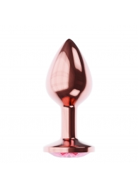 Пробка цвета розового золота с малиновым кристаллом Diamond Ruby Shine L - 8,3 см. - Lola Games - купить с доставкой в Набережных Челнах