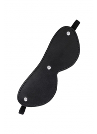 Черная кожаная маска Anonymo с мягким подкладом - ToyFa - купить с доставкой в Набережных Челнах