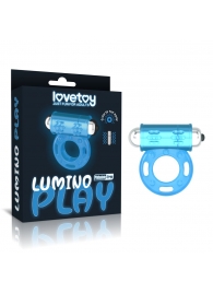 Голубое, светящееся в темноте эрекционное виброкольцо Lumino Play Vibrating Penis Ring - Lovetoy - в Набережных Челнах купить с доставкой
