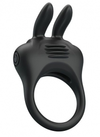 Черное эрекционное кольцо с вибрацией Davion - Baile - в Набережных Челнах купить с доставкой