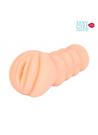 Телесный мастурбатор-вагина с комплектом эрекционных колец - Bior toys - в Набережных Челнах купить с доставкой