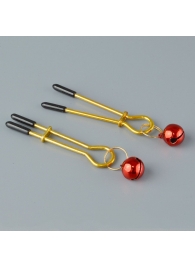 Золотистые зажимы с колокольчиками Gold - Sitabella - купить с доставкой в Набережных Челнах