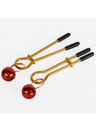 Золотистые зажимы с колокольчиками Gold - Sitabella - купить с доставкой в Набережных Челнах