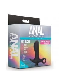 Черный анальный вибратор Silicone Vibrating Prostate Massager 01 - 10,8 см. - Blush Novelties - в Набережных Челнах купить с доставкой