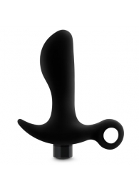 Черный анальный вибратор Silicone Vibrating Prostate Massager 01 - 10,8 см. - Blush Novelties - в Набережных Челнах купить с доставкой
