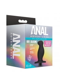 Черный анальный вибромассажёр Silicone Vibrating Prostate Massager 02 - 10,8 см. - Blush Novelties - в Набережных Челнах купить с доставкой
