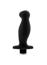 Черный анальный вибромассажёр Silicone Vibrating Prostate Massager 02 - 10,8 см. - Blush Novelties - в Набережных Челнах купить с доставкой