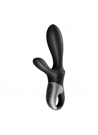 Черный анальный вибратор Heat Climax+ с функцией нагрева - 20,6 см. - Satisfyer - в Набережных Челнах купить с доставкой