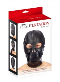 Маска-шлем с прорезями для глаз и регулируемым кляпом - Fetish Tentation - купить с доставкой в Набережных Челнах