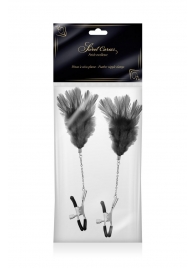 Зажимы для сосков с черными перьями Sweet Caress Feather Nipple Clumps - Sweet Caress - купить с доставкой в Набережных Челнах