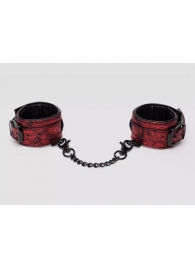 Красно-черные наручники Reversible Faux Leather Wrist Cuffs - Fifty Shades of Grey - купить с доставкой в Набережных Челнах