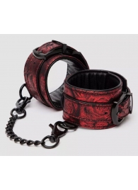 Красно-черные наручники Reversible Faux Leather Wrist Cuffs - Fifty Shades of Grey - купить с доставкой в Набережных Челнах