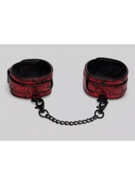 Красно-черные оковы Reversible Faux Leather Ankle Cuffs - Fifty Shades of Grey - купить с доставкой в Набережных Челнах