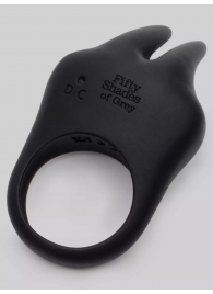 Черное эрекционное виброкольцо Sensation Rechargeable Vibrating Rabbit Love Ring - Fifty Shades of Grey - в Набережных Челнах купить с доставкой