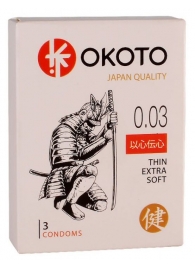 Тонкие презервативы OKOTO Thin Extra Soft - 3 шт. - Sitabella - купить с доставкой в Набережных Челнах