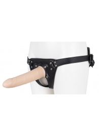 Пустотелый страпон Harness CLASSIC с бандажом - 19,5 см. - LOVETOY (А-Полимер) - купить с доставкой в Набережных Челнах