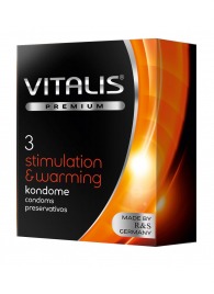 Презервативы VITALIS PREMIUM stimulation   warming с согревающим эффектом - 3 шт. - Vitalis - купить с доставкой в Набережных Челнах