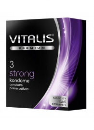 Презервативы с утолщенной стенкой VITALIS PREMIUM strong - 3 шт. - Vitalis - купить с доставкой в Набережных Челнах
