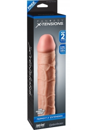 Телесная насадка Fantasy X-tensions Perfect 2  Extension - 20,3 см. - Pipedream - в Набережных Челнах купить с доставкой