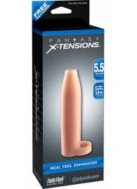 Насадка-расширитель с кольцом для подхвата мошонки Real Feel Enhancer - 14 см. - Pipedream - в Набережных Челнах купить с доставкой