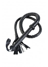 Длинный кожаный кнут с хлопушками на конце - ToyFa - купить с доставкой в Набережных Челнах