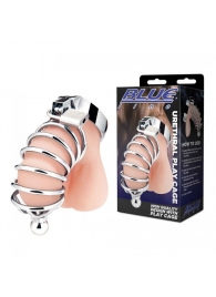 Серебристая клетка для члена Urethral Play Cage - BlueLine - купить с доставкой в Набережных Челнах