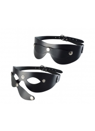 Черная кожаная маска  Новичок - Sitabella - купить с доставкой в Набережных Челнах