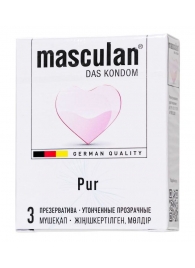 Супертонкие презервативы Masculan Pur - 3 шт. - Masculan - купить с доставкой в Набережных Челнах