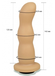 Телесная рельефная насадка Harness - 14,2 см. - LOVETOY (А-Полимер) - купить с доставкой в Набережных Челнах