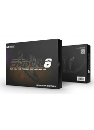 Черный вибромассажер простаты Nexus Simul8 Stroker Edition с кольцами для пениса и мошонки - Nexus Range - в Набережных Челнах купить с доставкой